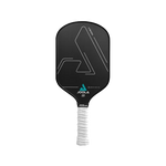 Schwarzer JOOLA Vision Pickleball-Schläger mit weißem Griff und minimalistischer Grafik.