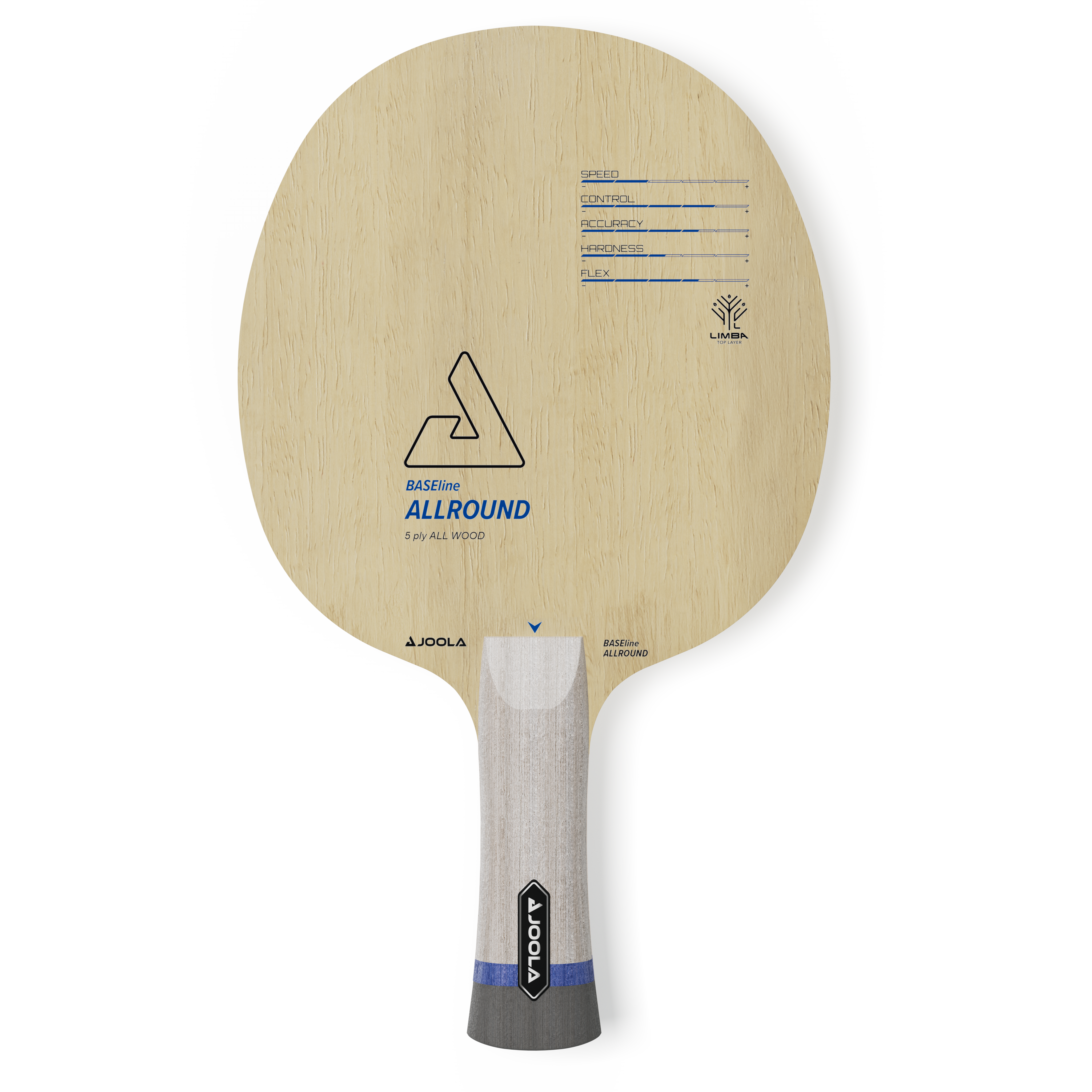 Tischtennis Holz BASEline ALLROUND mit Aufdruck der Spieleigenschaften
