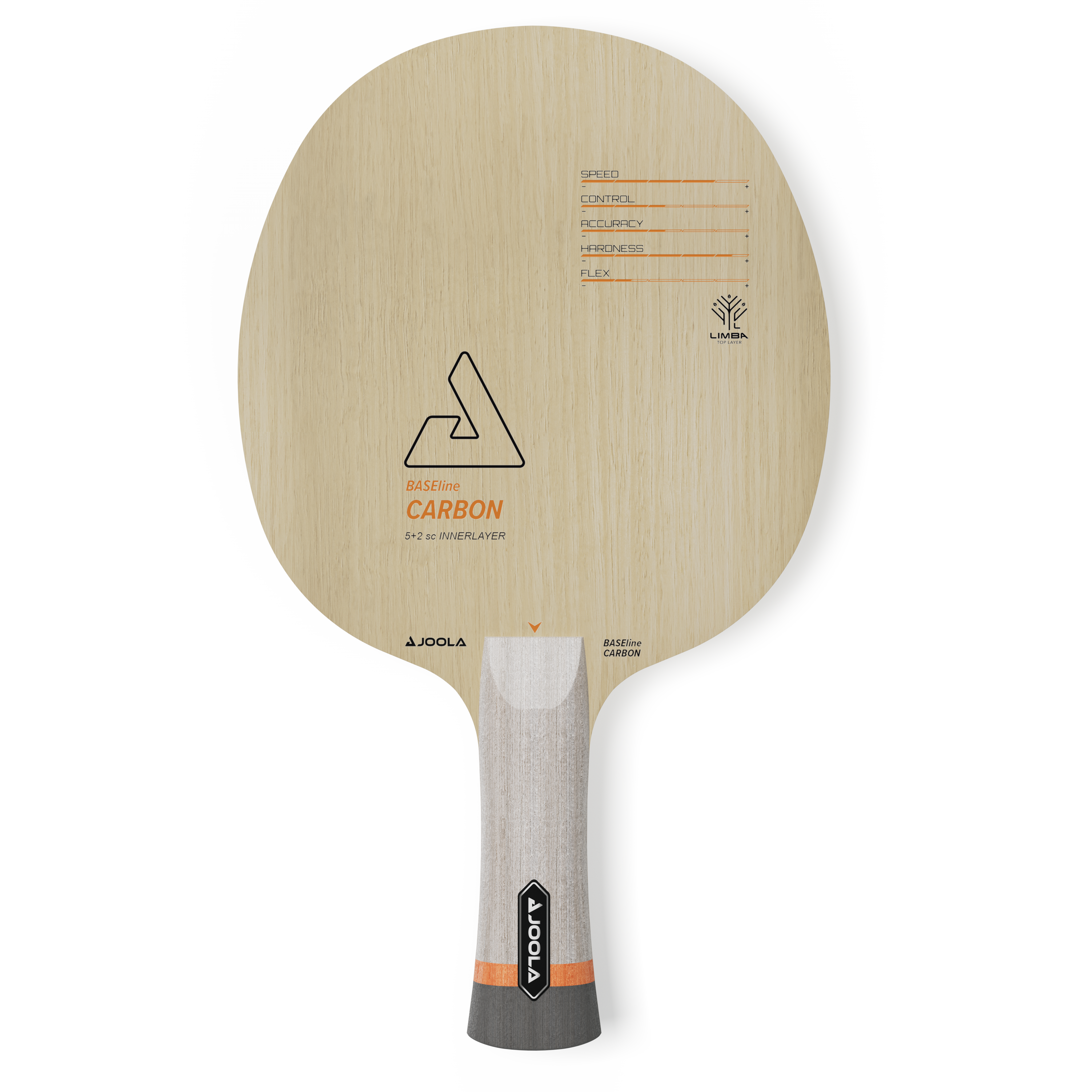Tischtennis Holz BASEline CARBON mit Aufdruck der Spieleigenschaften