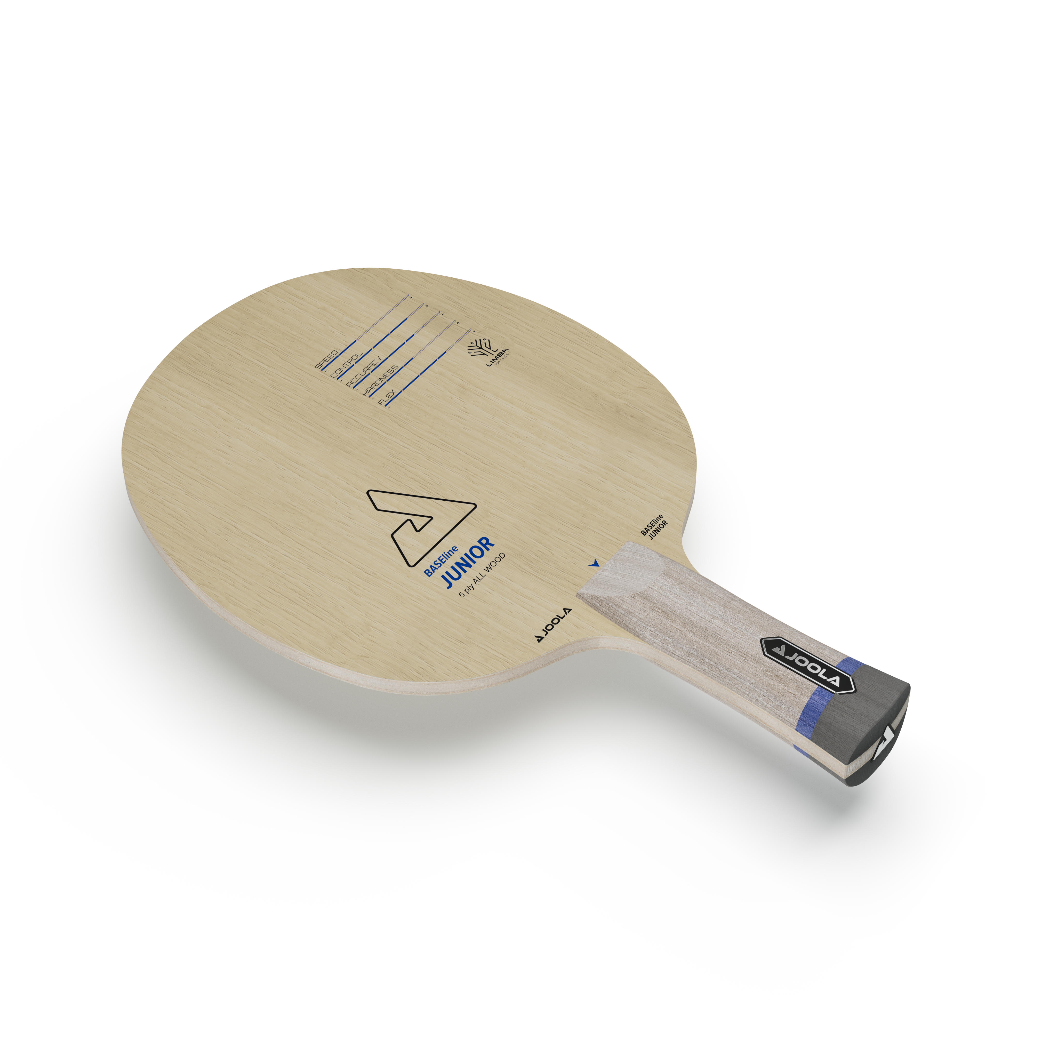 Tischtennis Holz BASEline JUNIOR in seitlicher Ansicht von oben