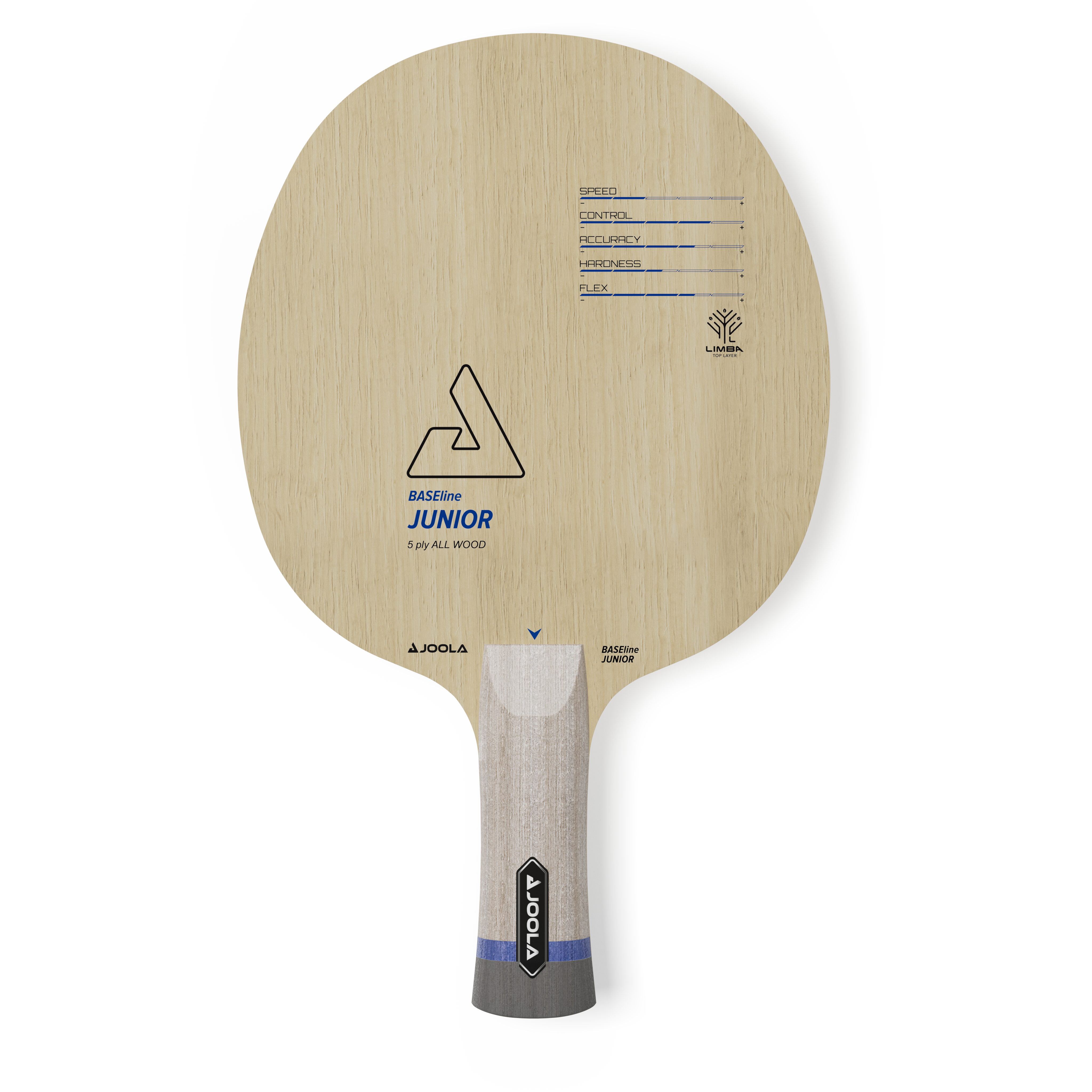 Tischtennis Holz BASEline JUNIOR mit Aufdruck der Spieleigenschaften