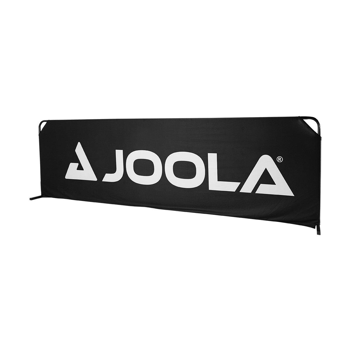 Schwarze Tischtennis-Umrandung mit weißem JOOLA-Logo.